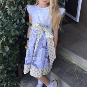 Handmade girls Christmas dress.